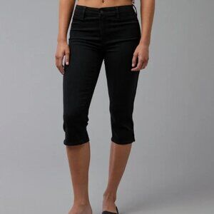 American Eagle Black Capri Jeans Size 14 NWT